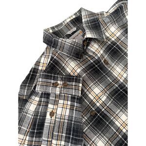 Carhartt‎ Mens Relaxed Fit Flannel Shirt Plaid Button Up Long Sleeve Large